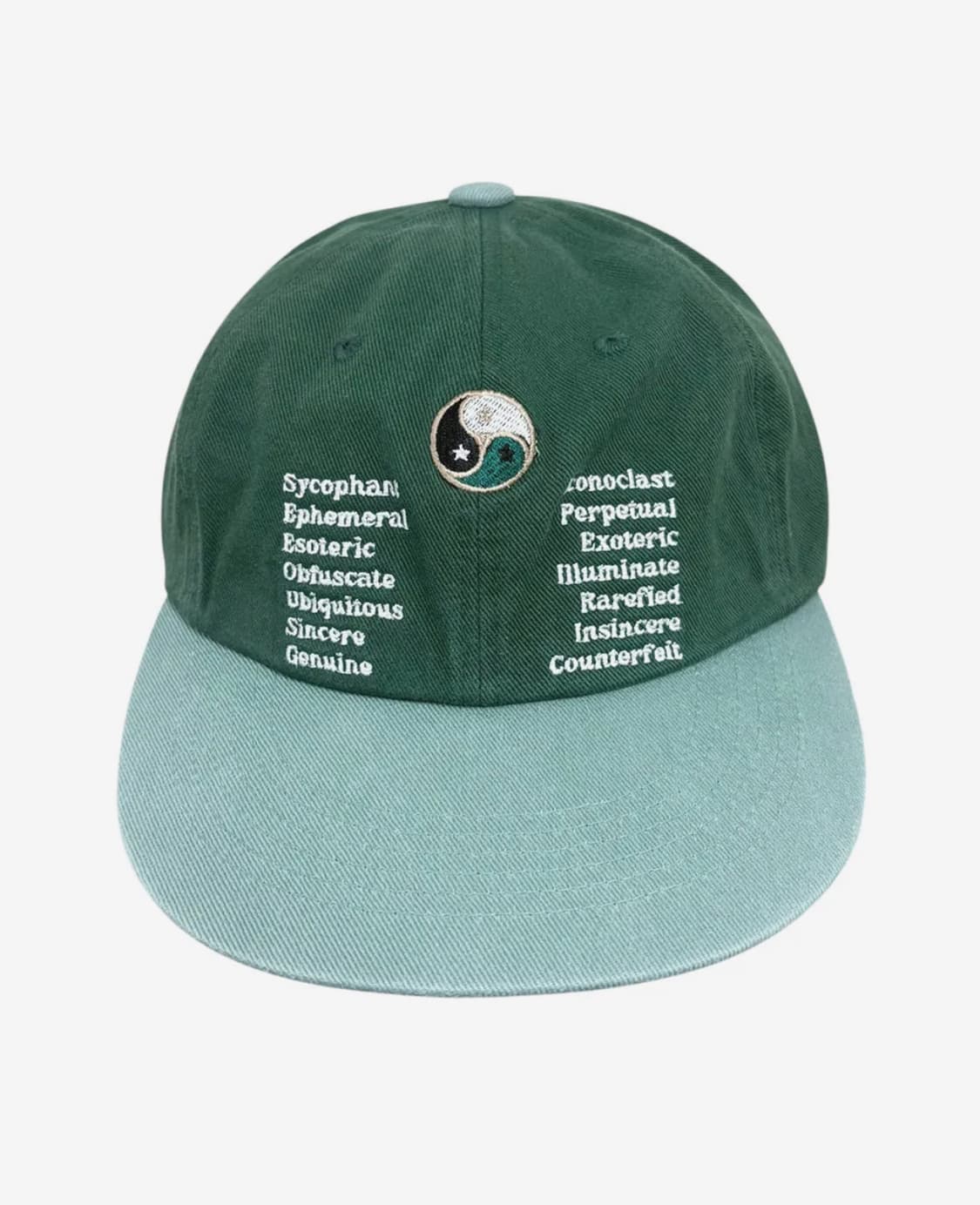 패슬 TT yin yang washed cap green 캡 일자챙 상품이미지1