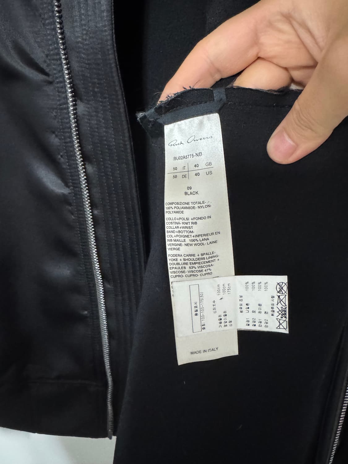릭오웬스 거더드 봄버 자켓 상품이미지8
