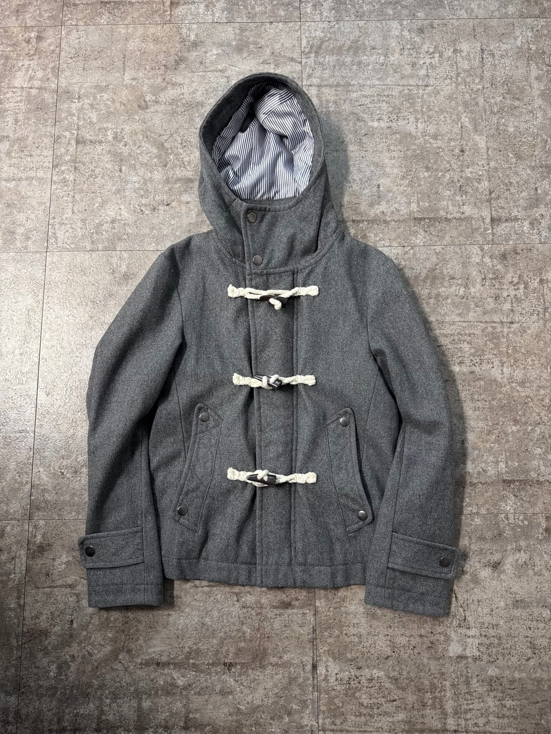 후디드 울 더플 코트  상품이미지1