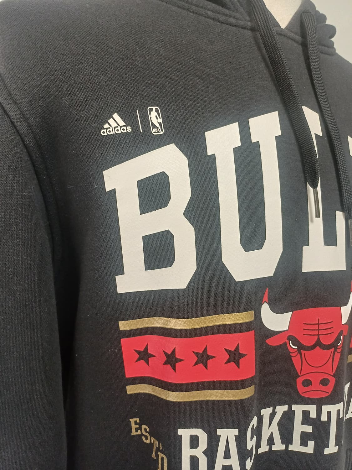 [L/100] 아디다스 x NBA 시카고 불스 워시드 기모 후드티 상품이미지5