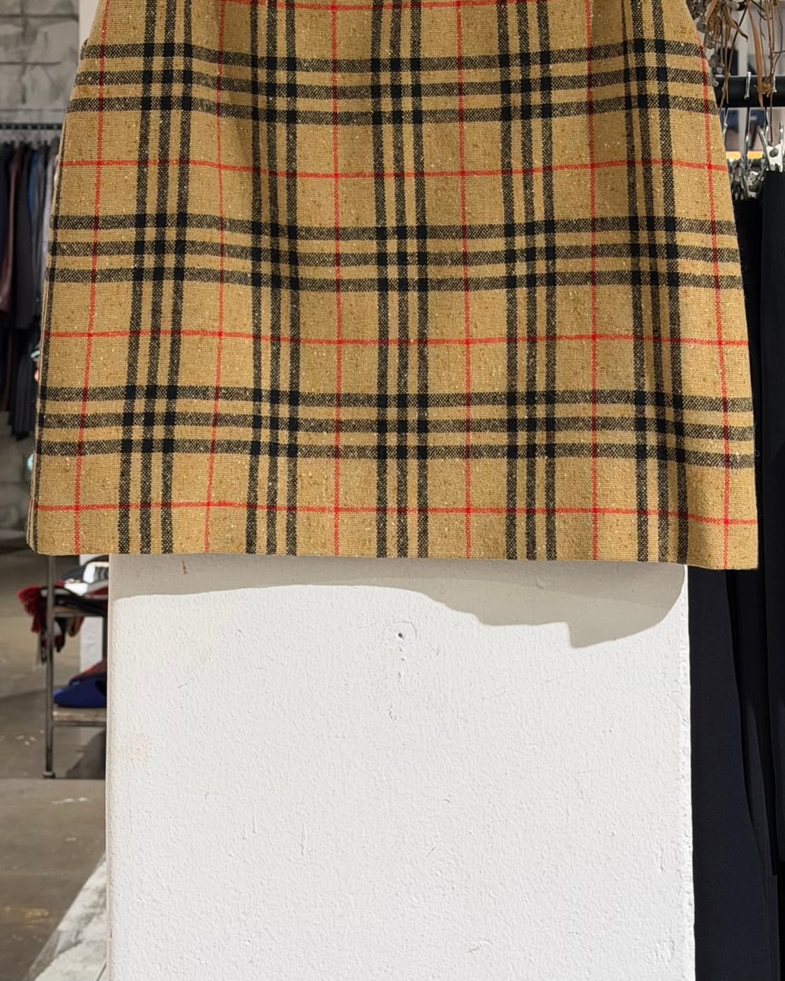 버버리 골프 베이지 노바체크 울 미니 스커트  상품이미지6