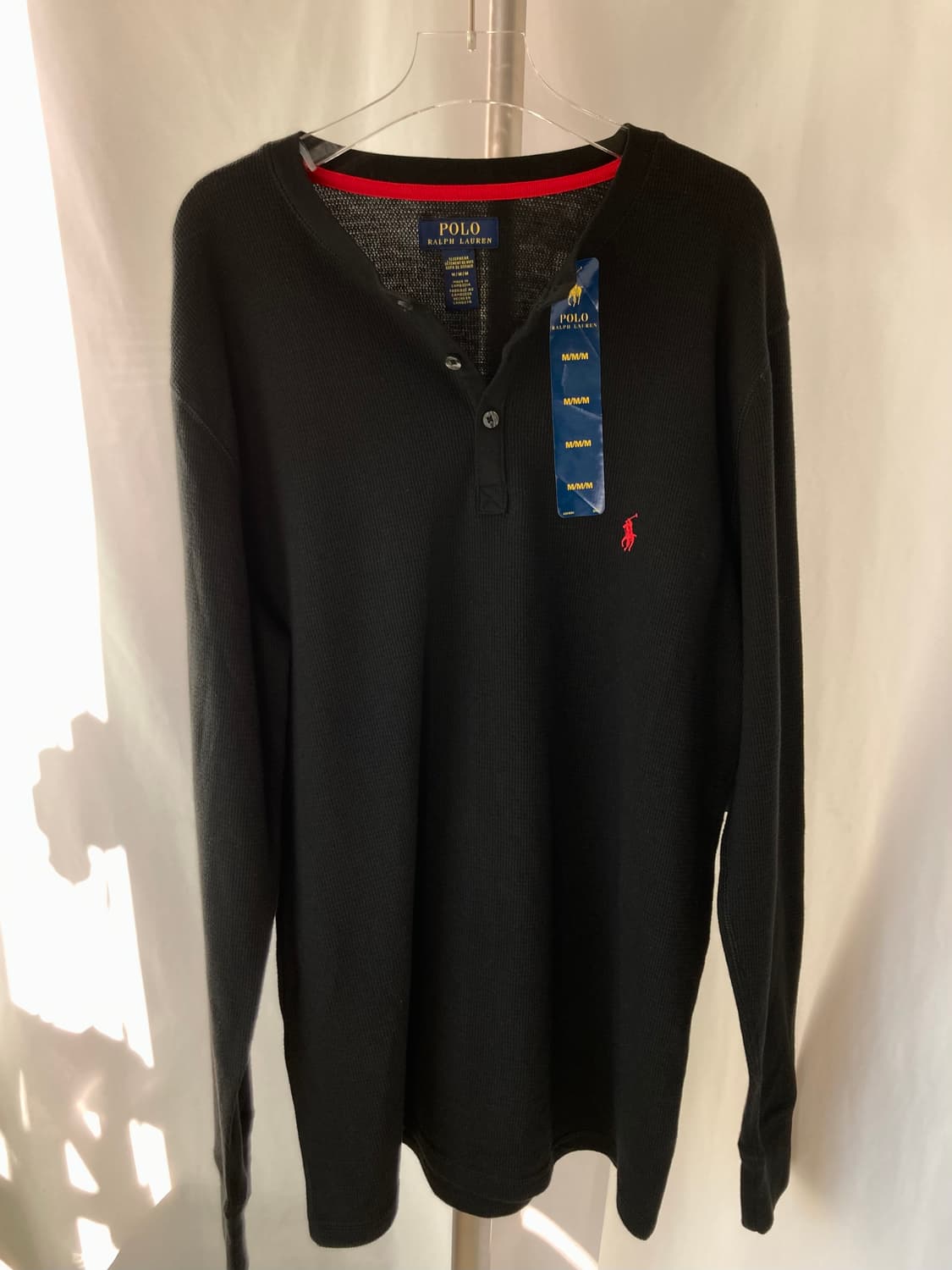 미착용) 정품 남성 폴로 랄프로렌 와플 긴팔 니트 티셔츠 상품이미지1
