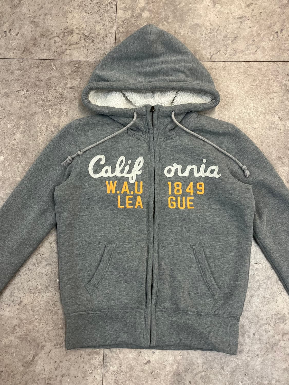 후아유 양털 후드집업 그레이 M #csz3946 상품이미지5