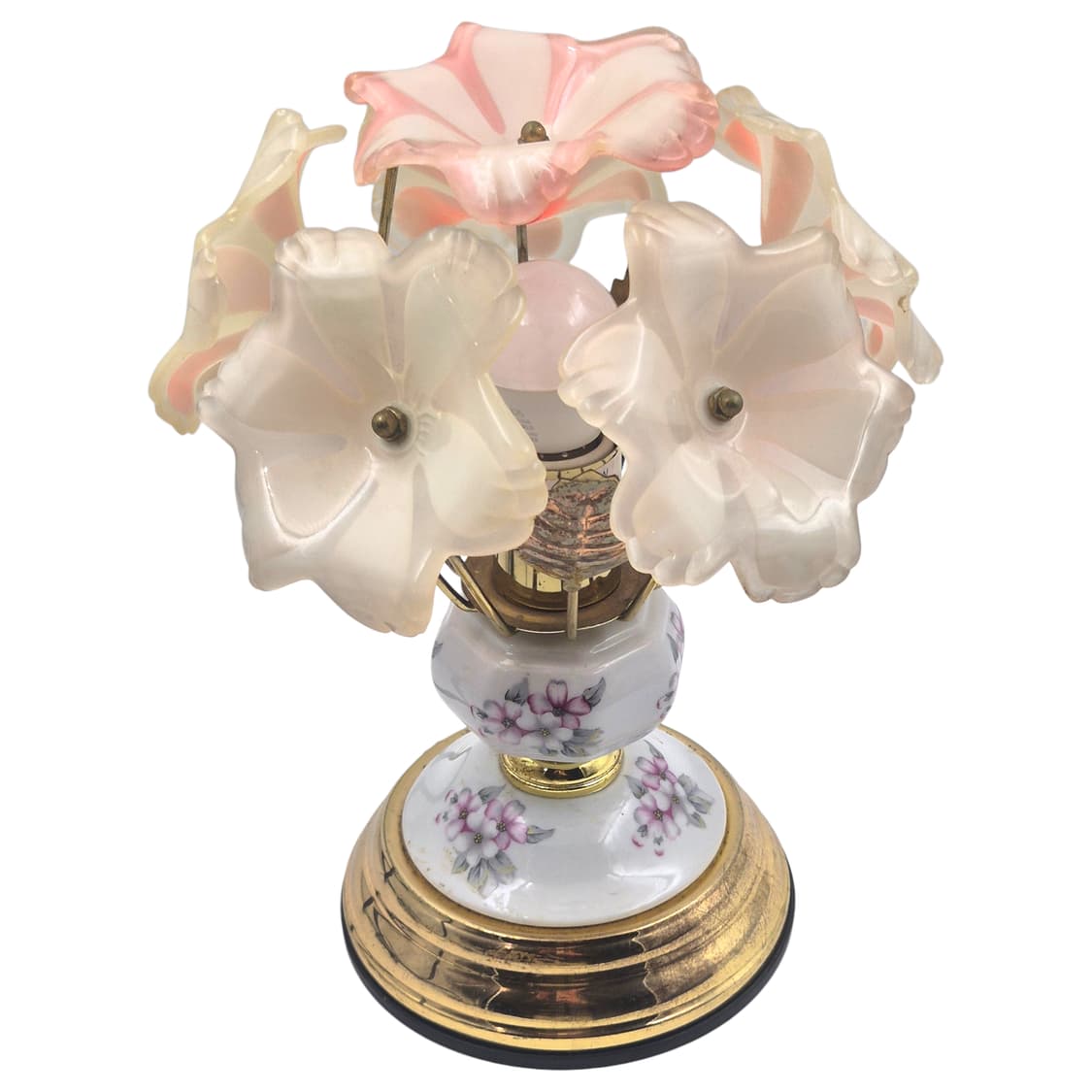 90s 레트로 핑크 꽃잎 부케 테이블 터치 램프 상품이미지4