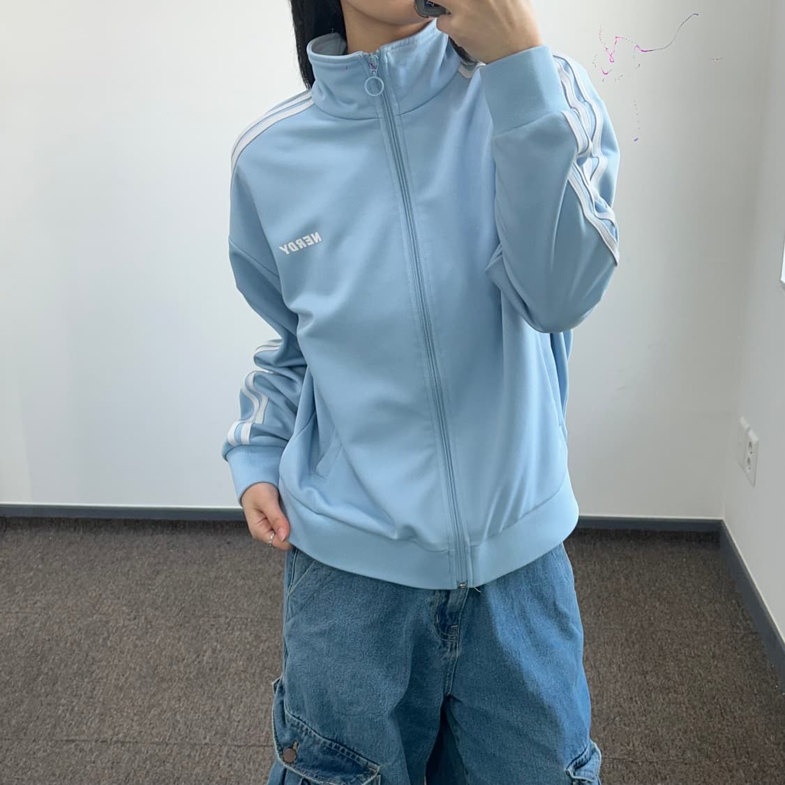 Nerdy 널디 스카이블루 트랙탑 져지 상품이미지2