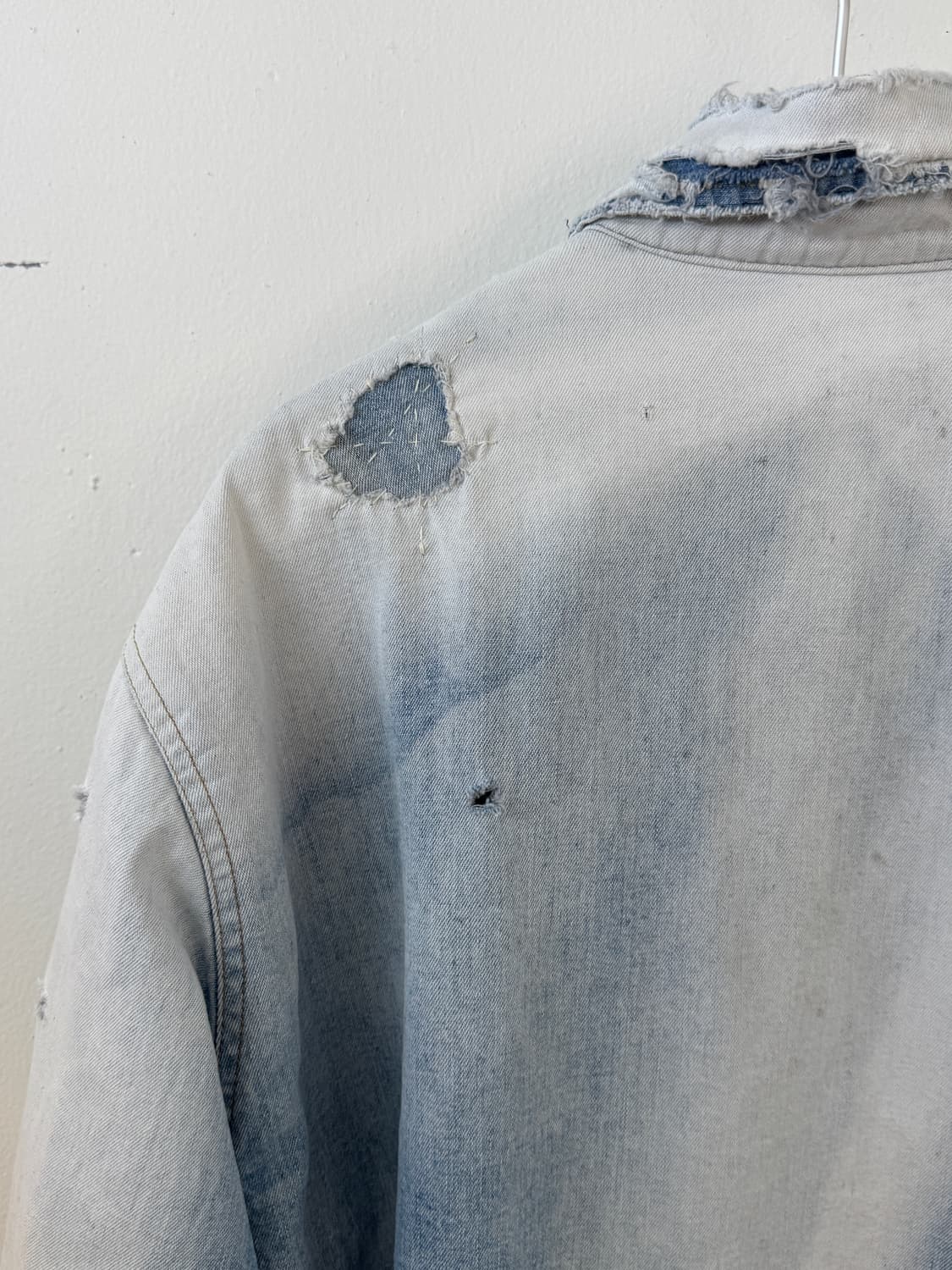 70-80s shn bleached denim work jacket 상품이미지7