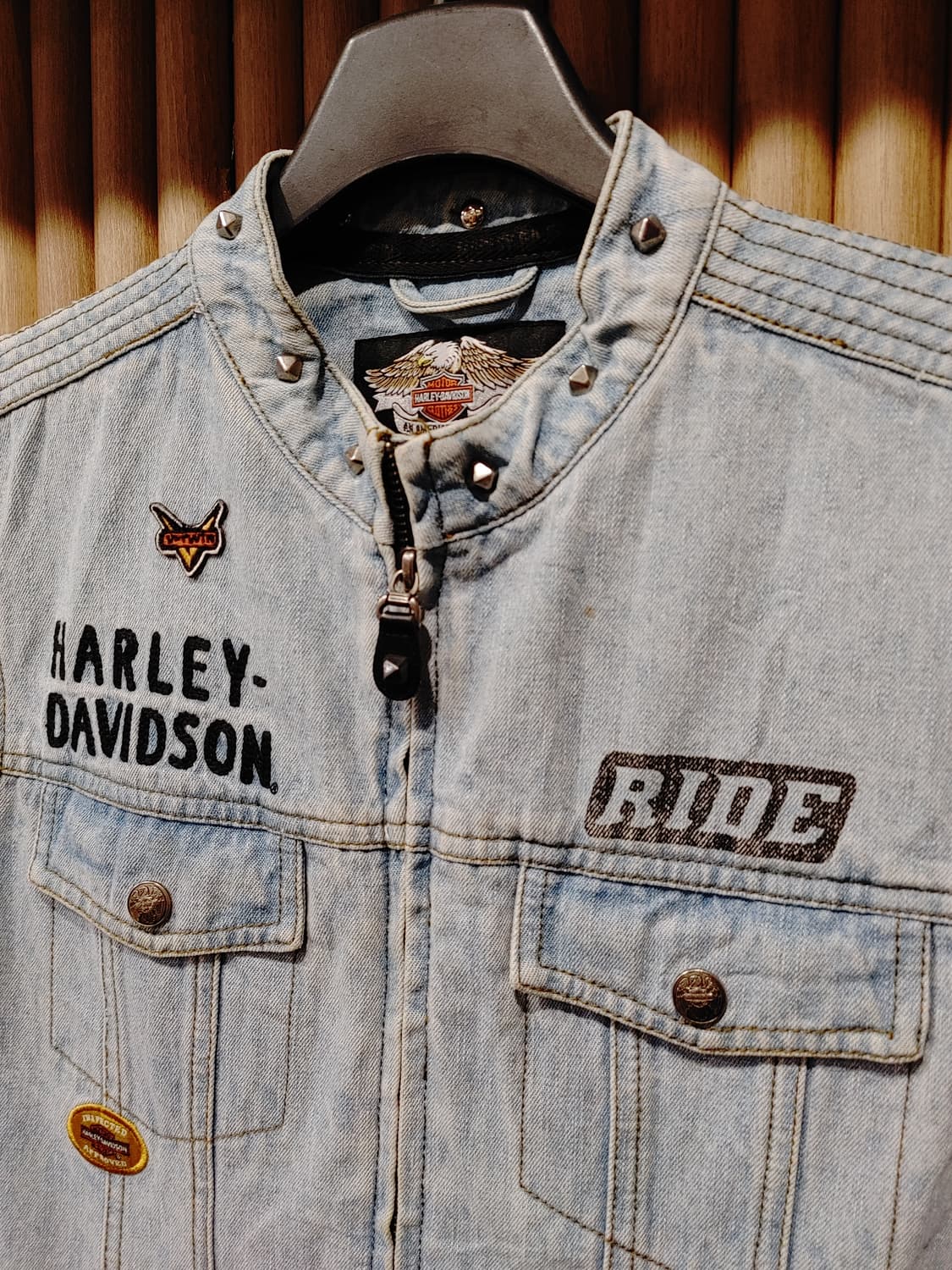 무배) 할리 데이비슨 데님 조끼 자켓 - S 상품이미지2