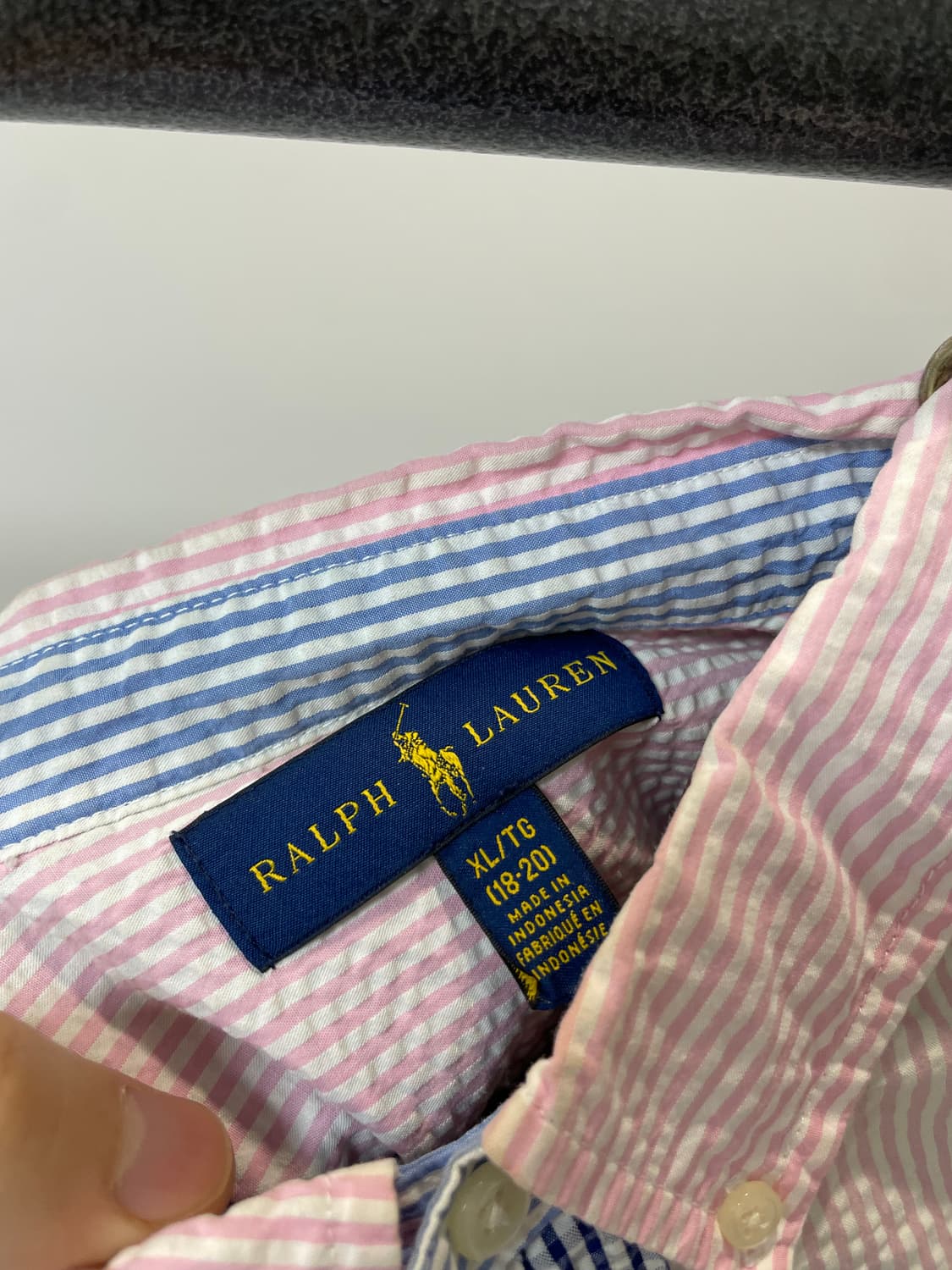 (보이즈 XL) 폴로 랄프로렌 스트라이프 포켓 시어서커 셔츠 상품이미지4