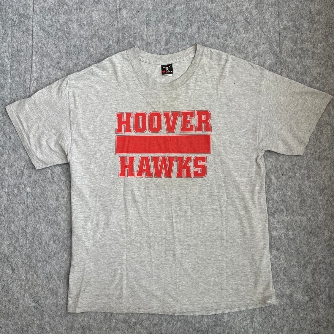 빈티지 후버 호크스 헤인즈 비피 티셔츠 XL 사이즈 그레이 Y2K 스타일 상품이미지1