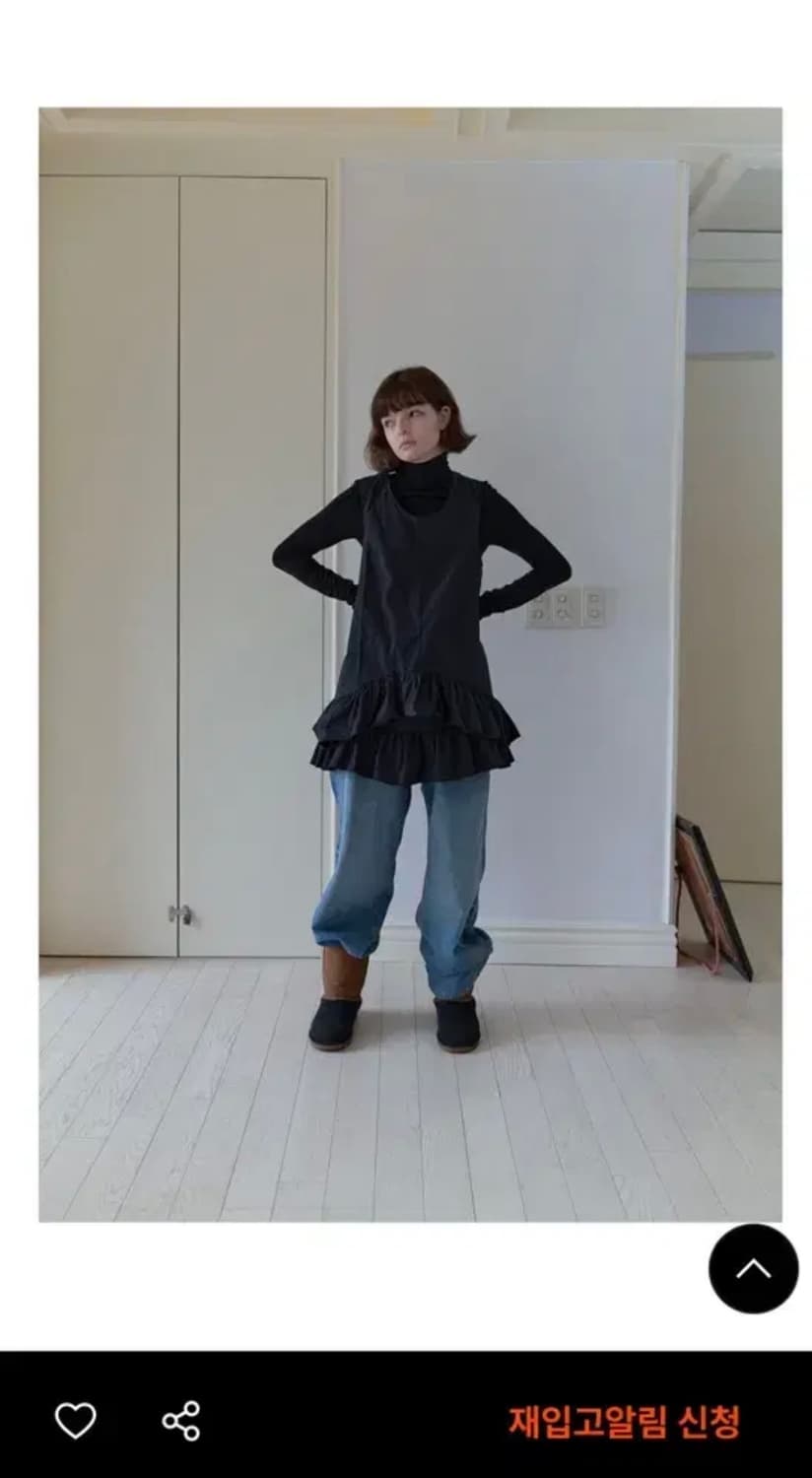 노컨텐츠 셔링 레이어드 원피스 상품이미지2