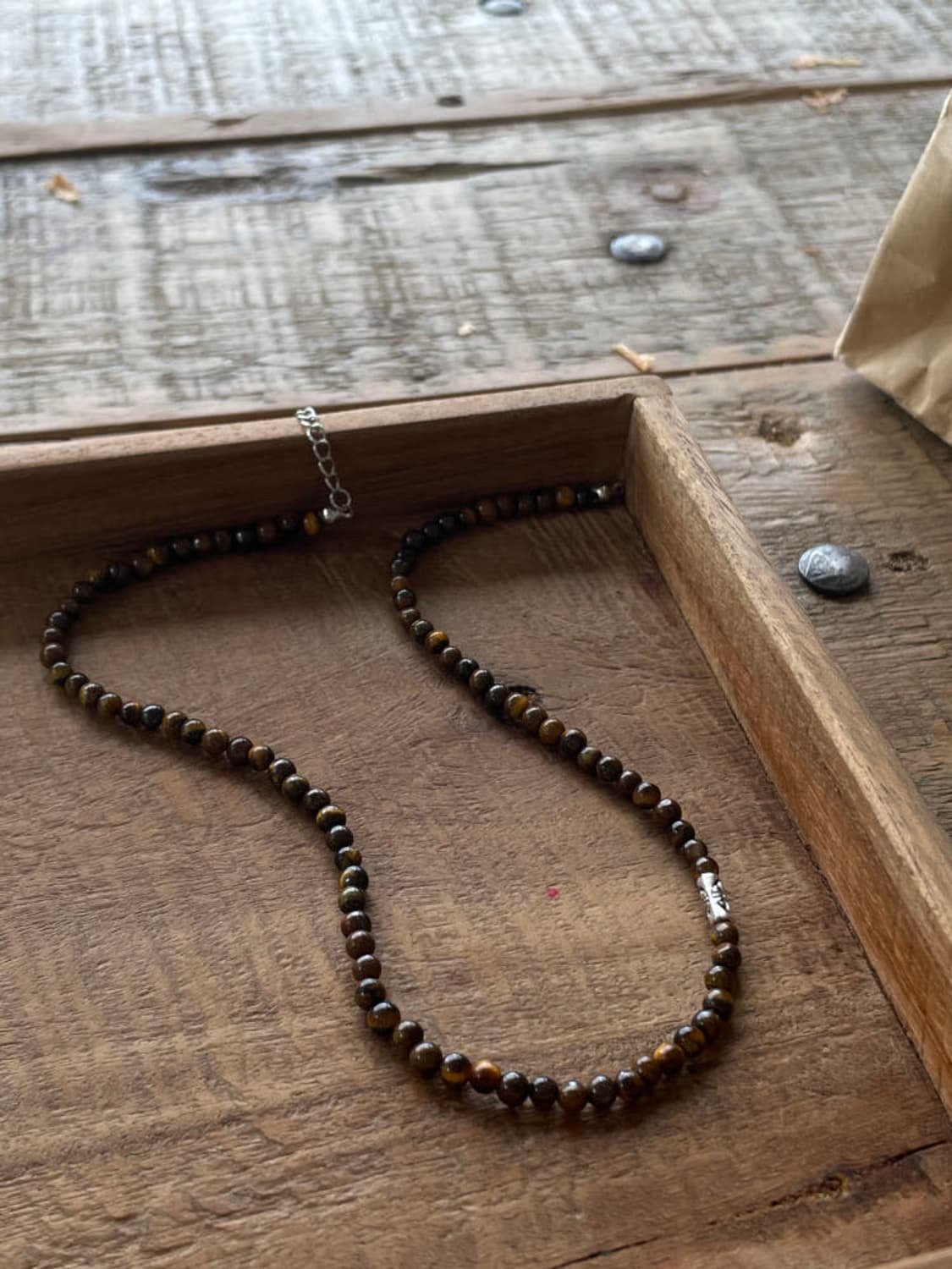 반야사 오리엔탈 천연 담석 초커형 목걸이 빈티지무드 상품이미지2