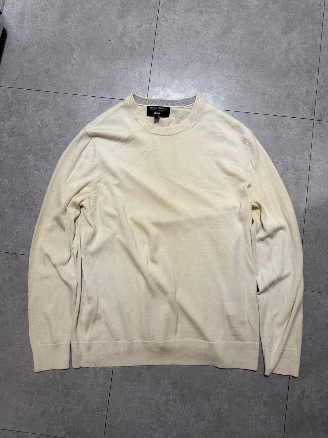 바나나리퍼블릭 아이보리컬러 이태리 메리노 울  니트  105 size  상품이미지1