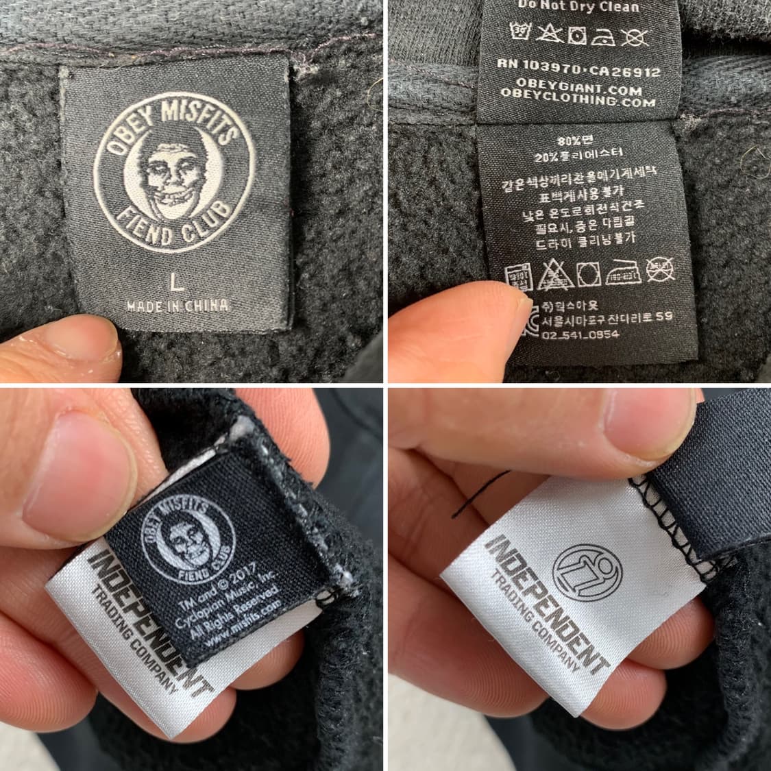 오베이 x 미스피츠 후드티 블랙 상품이미지7