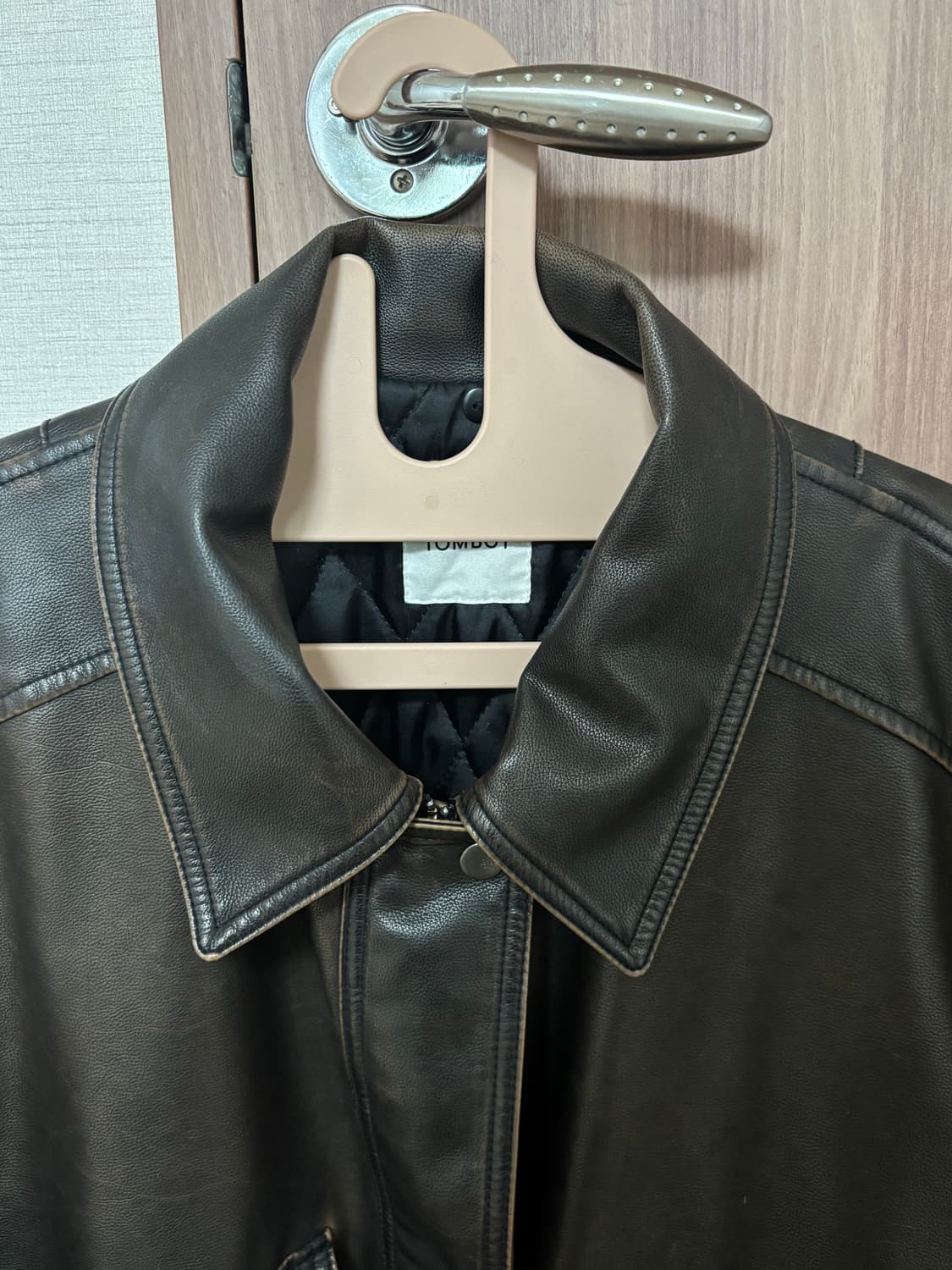 스튜디오 톰보이 브라운 가죽 자켓 상품이미지5