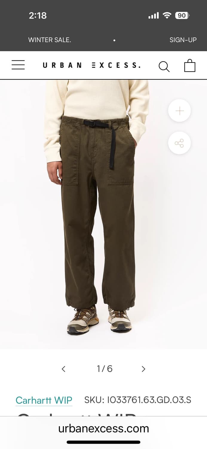 칼하트WIP hayworth pants 상품이미지1