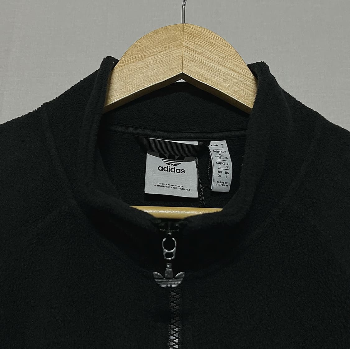 아디다스 블랙 플리스 집업 L 상품이미지3