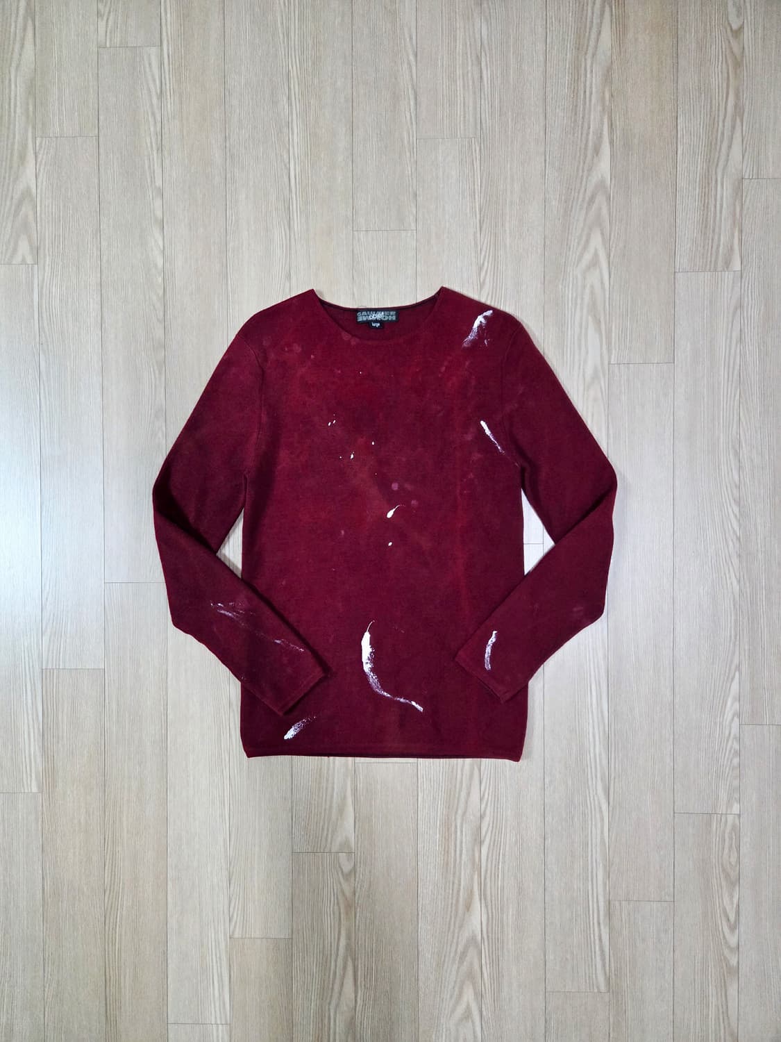 장폴고티에 버건디 러기드 롱 슬리브 니트 상품이미지1