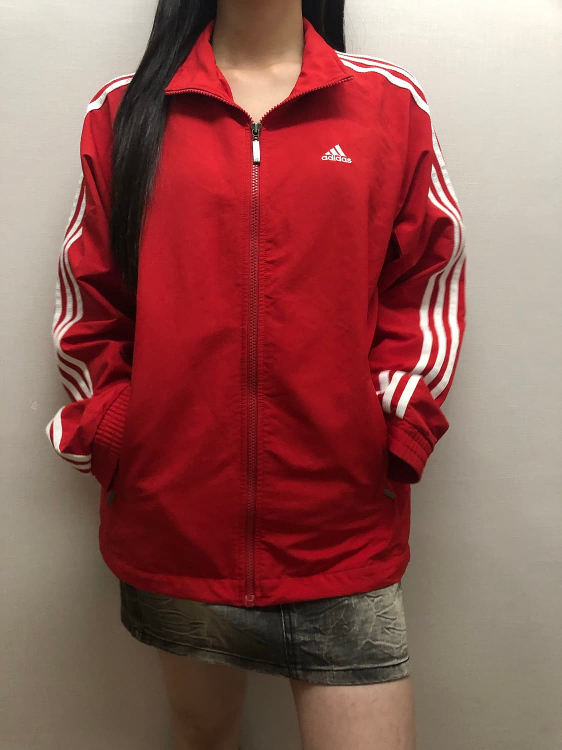빈티지 아디다스 레드 바람막이 상품이미지2