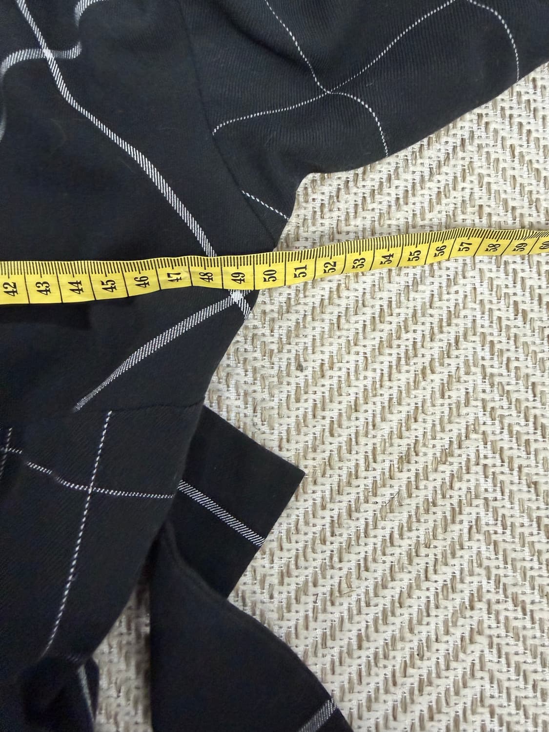 정품) 마쥬 블랙 체크 롱 셔츠형 절개 롱 원피스 1  상품이미지9