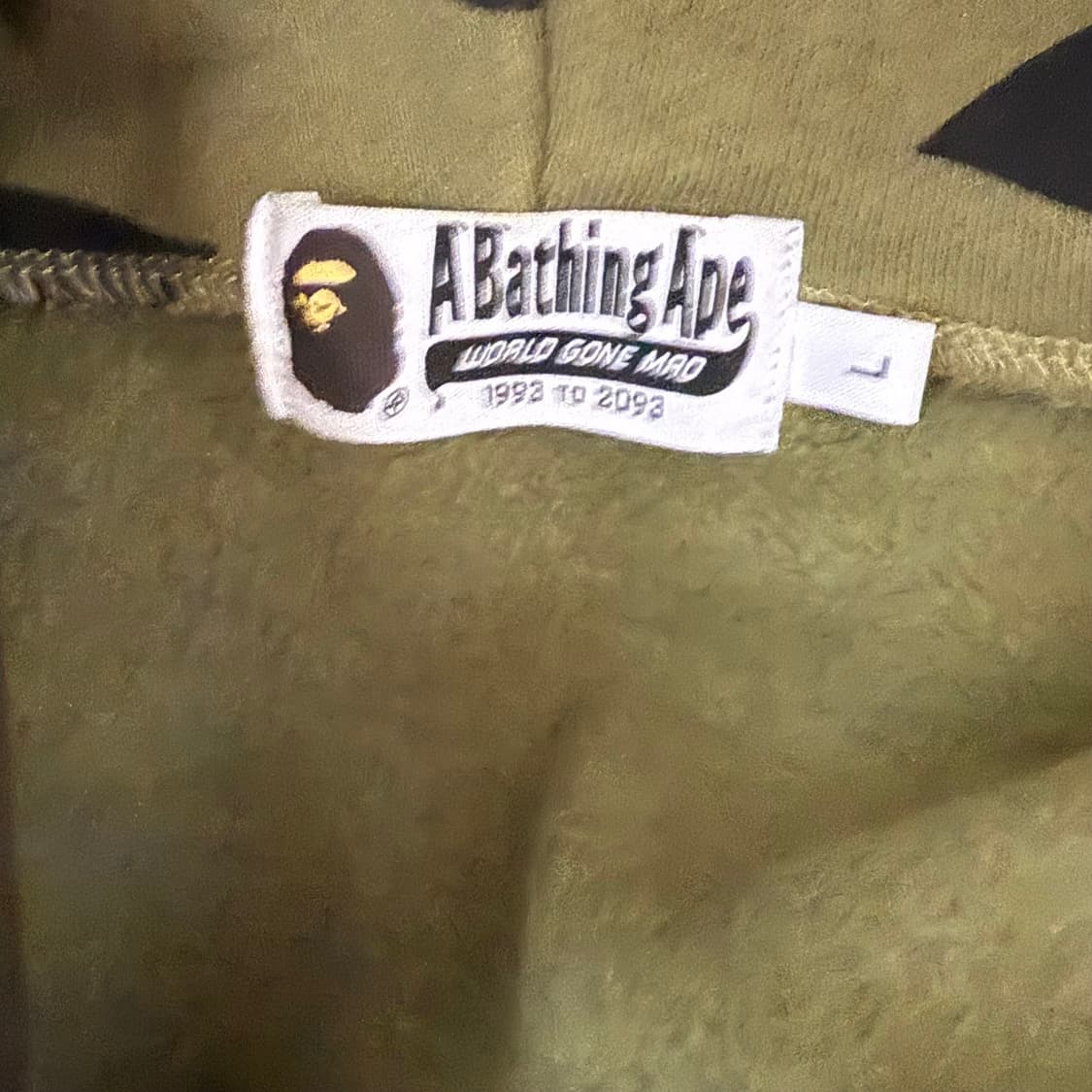 Bape 녹계 후드집업 베이프 L사이즈 상품이미지5