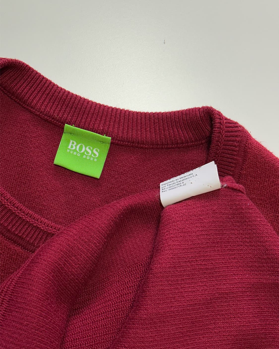 휴고보스 골 디자인 니트 와인 상품이미지3