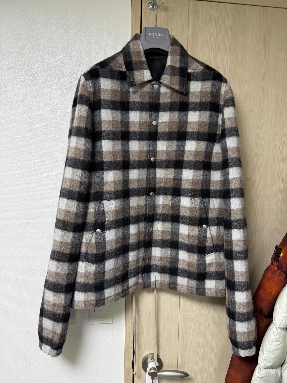 [48] 릭오웬스 울 플란넬 오버셔츠 상품이미지1