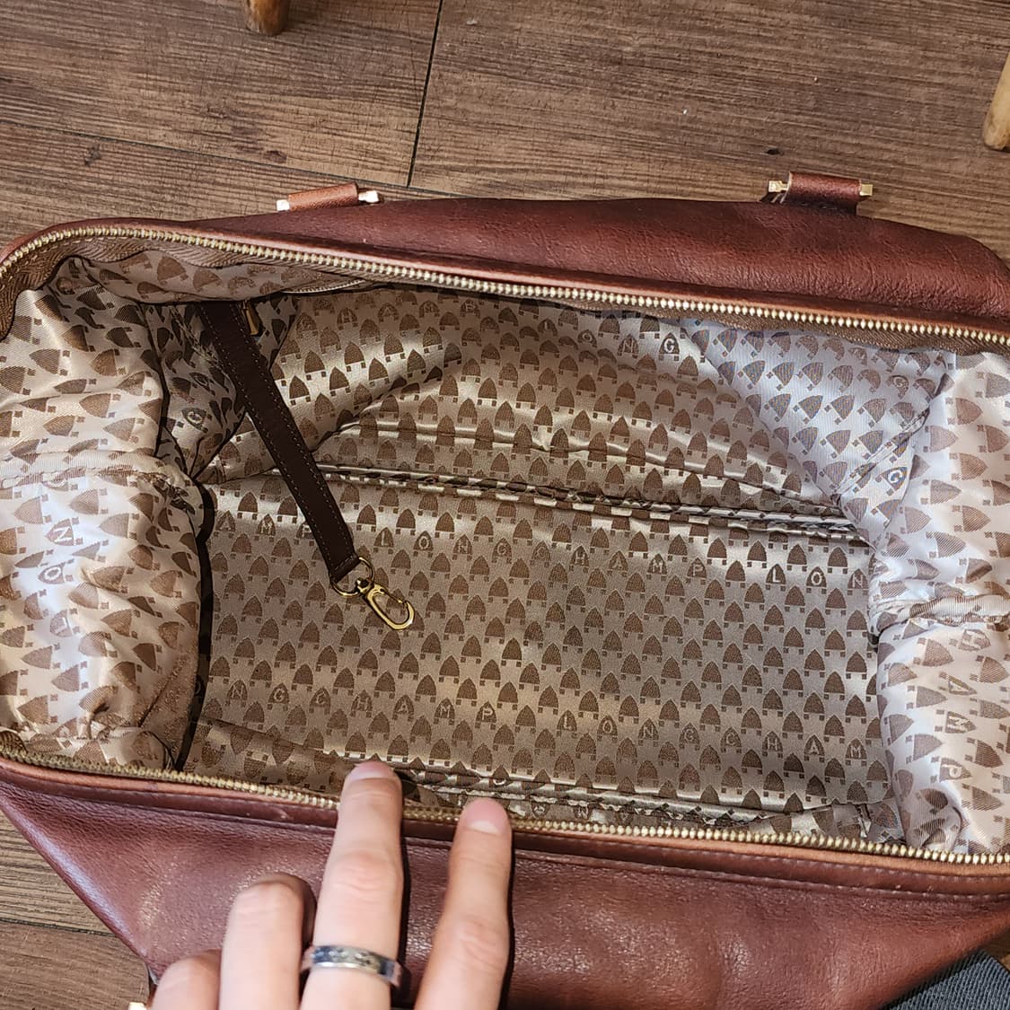 90s 롱샴 브라운레더 닥터백 핸드백 상품이미지10