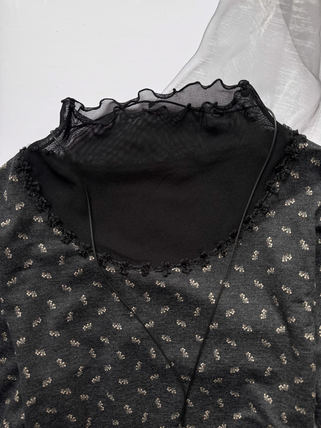 Half-Neck See-Through T-shirt 0243 상품이미지5