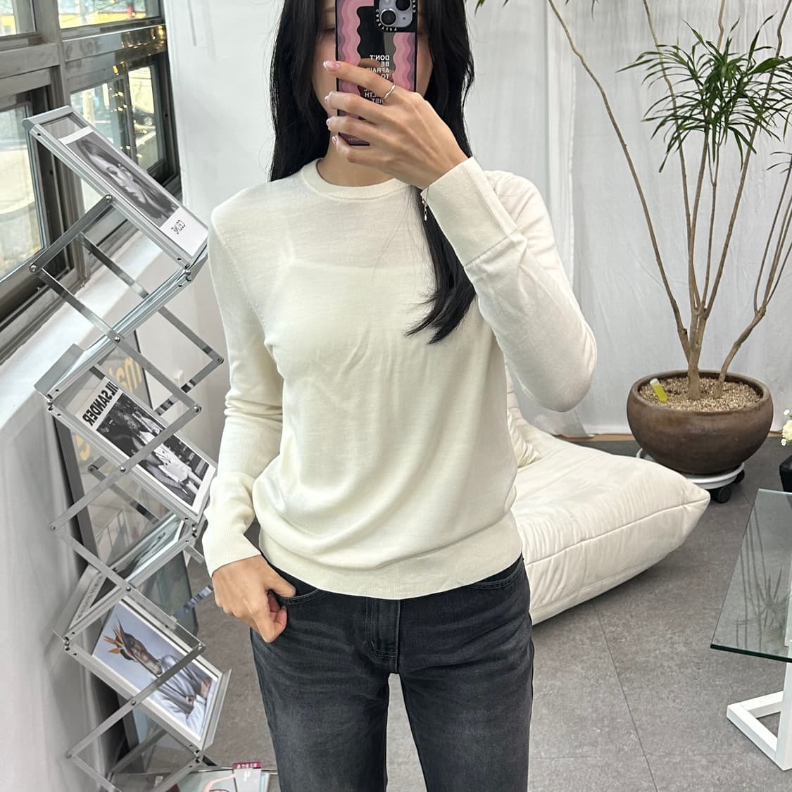 유니클로 긴팔 니트티셔츠 상품이미지1