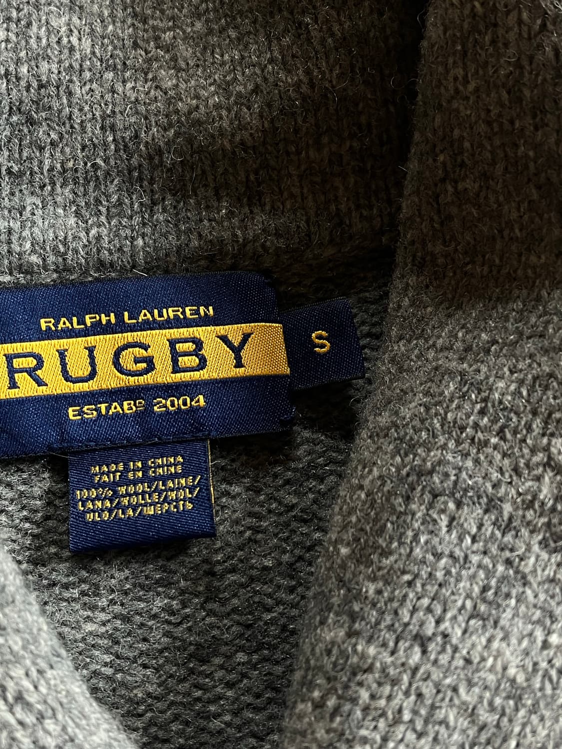 폴로 럭비 숄카라 엘보우 레더패치 니트 S(100) 상품이미지7