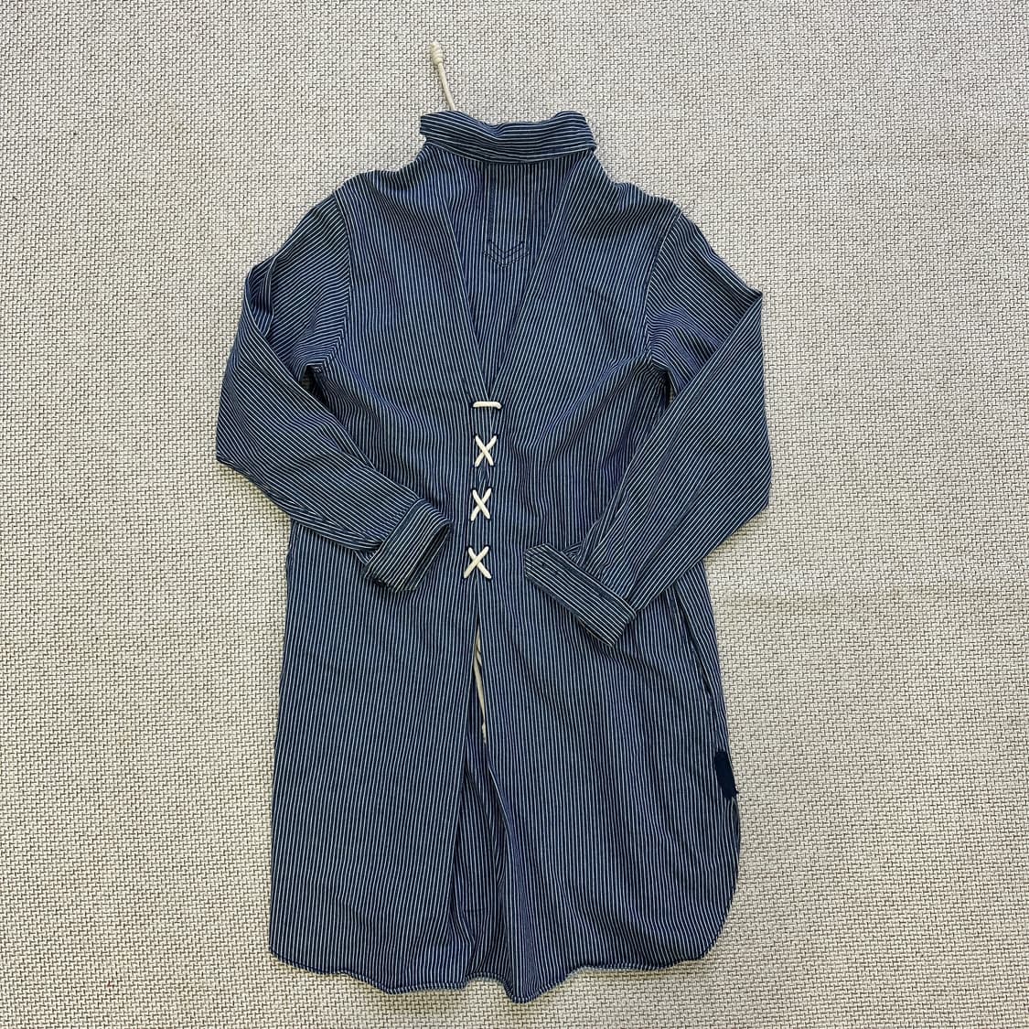 XS ZARASRPLS 데님 셔츠 원피스 0420D 상품이미지4