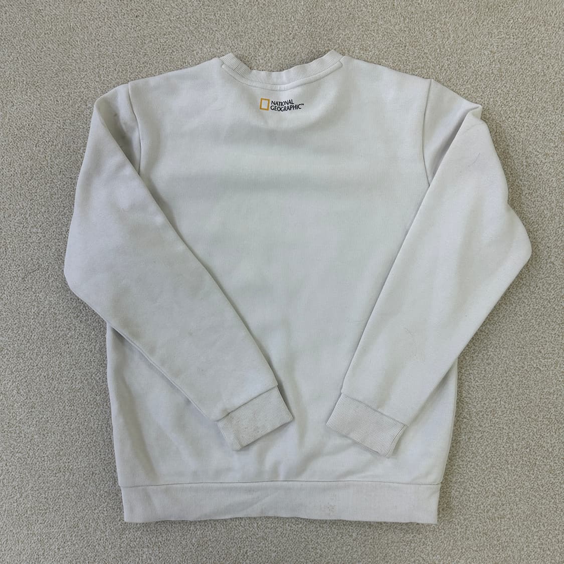 L 네셔널지오그래픽 화이트 맨투맨 0319D 상품이미지4