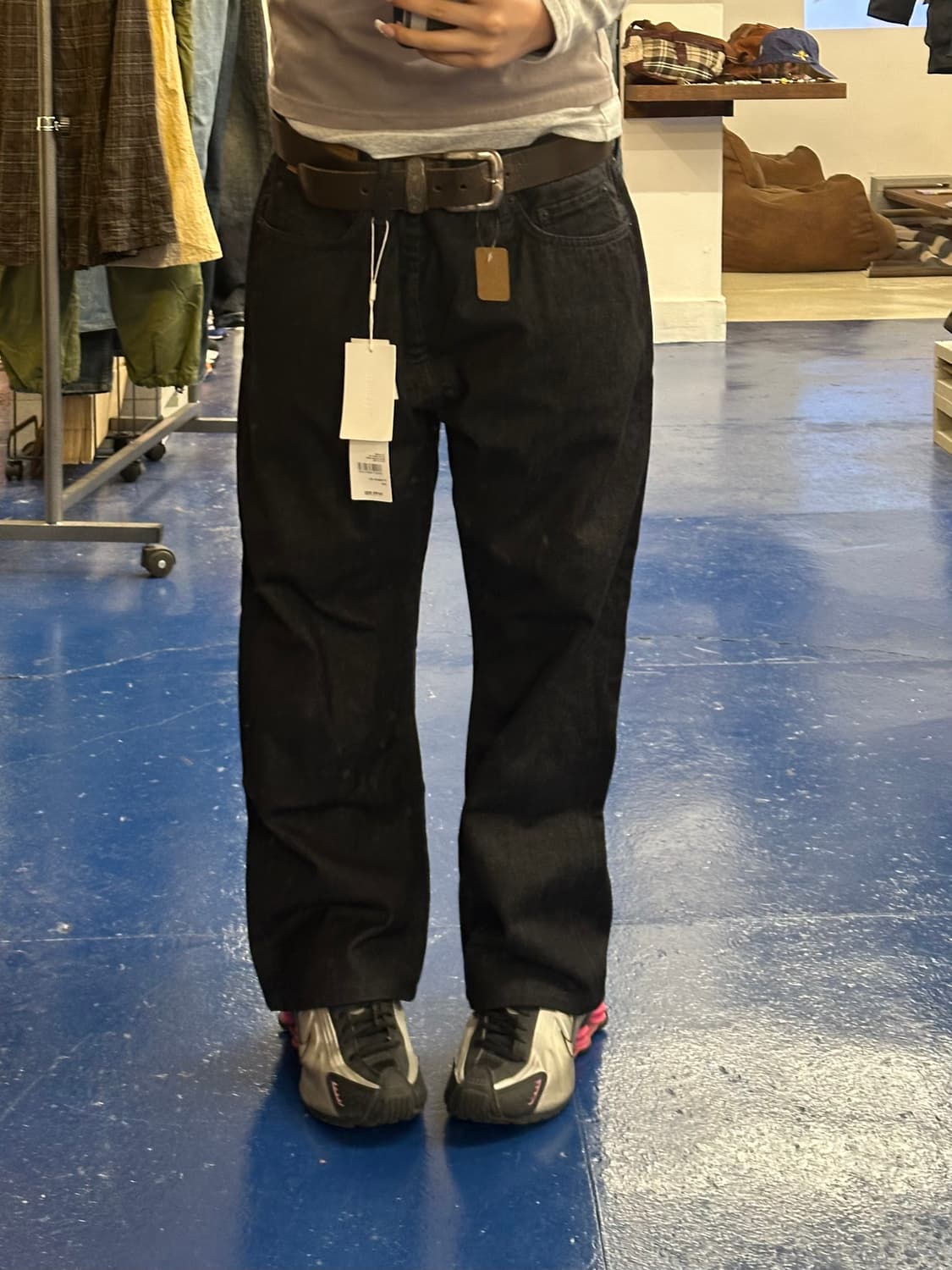 핼무트랭 x 유니클로 블랙 데님팬츠 상품이미지1
