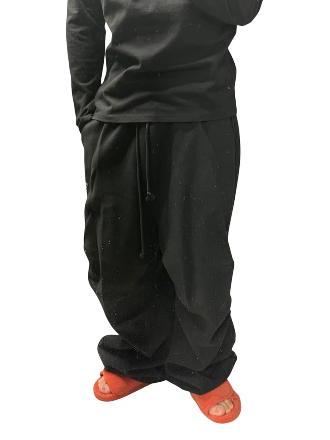 언더마이카 무릎 턱 스웻팬츠[black] 상품이미지4