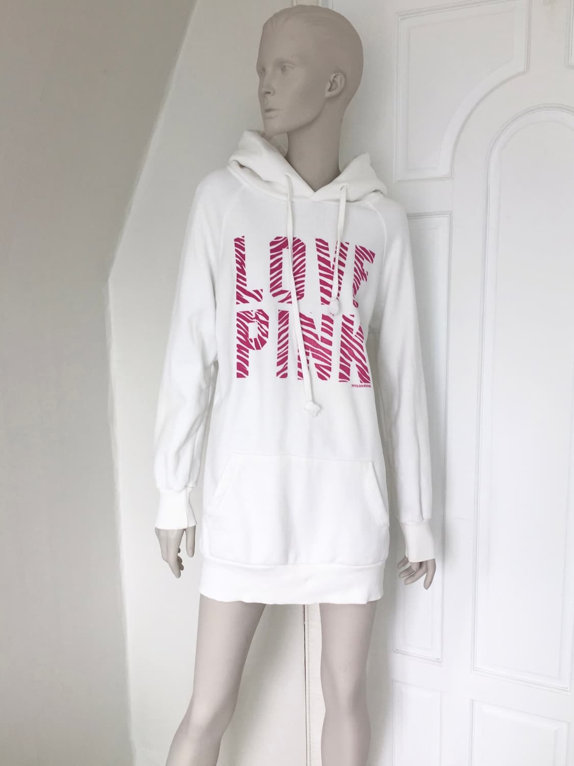 PINK Zebra Lettering Long Hoodie  상품이미지1