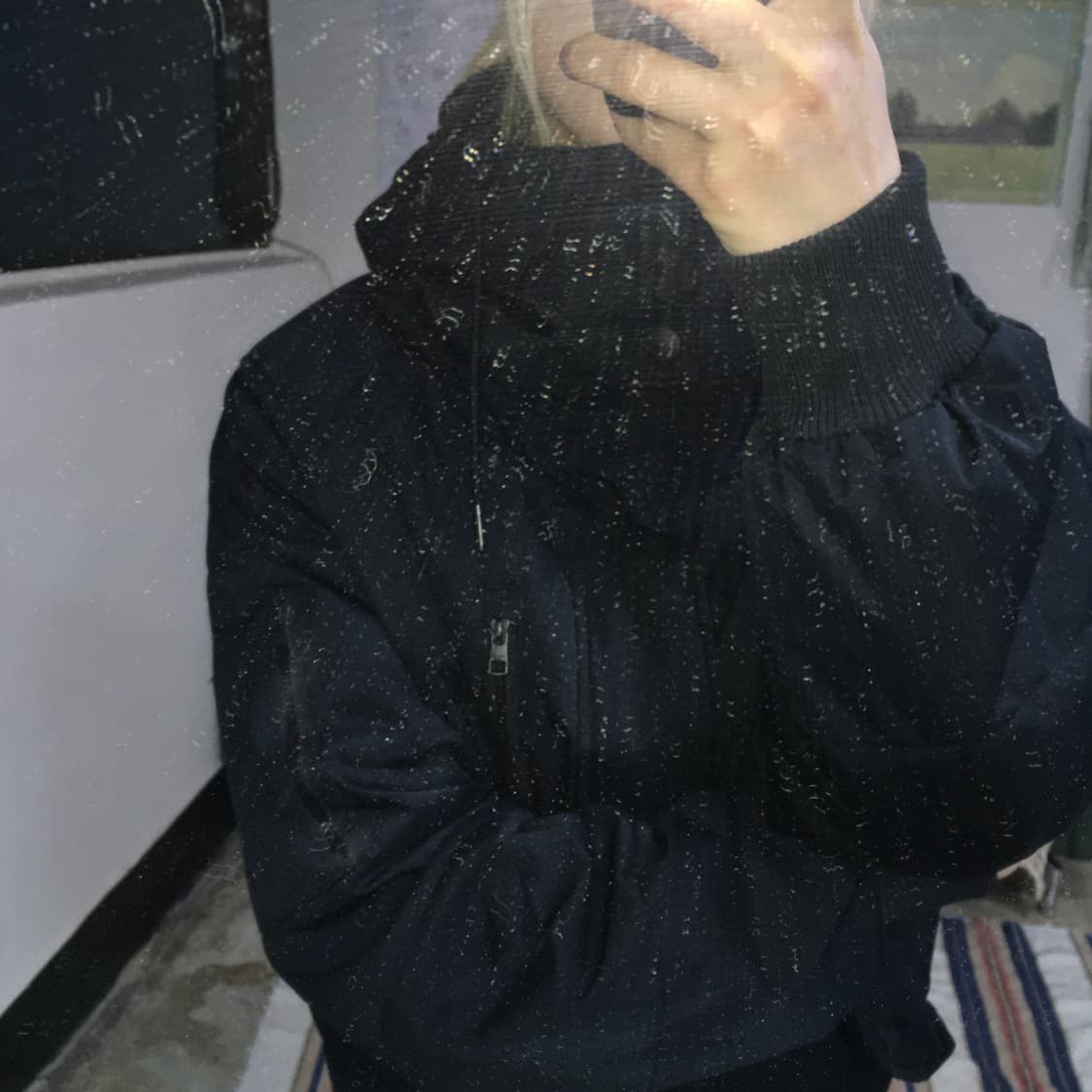 투티/0258 CK 캘빈클라인 구스다운 패딩 블랙 하이넥 후드 상품이미지1