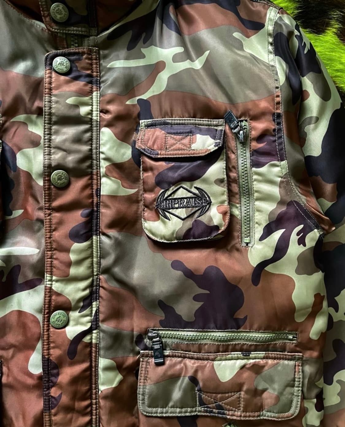 밀리터리 카모 야상 파카 상품이미지3