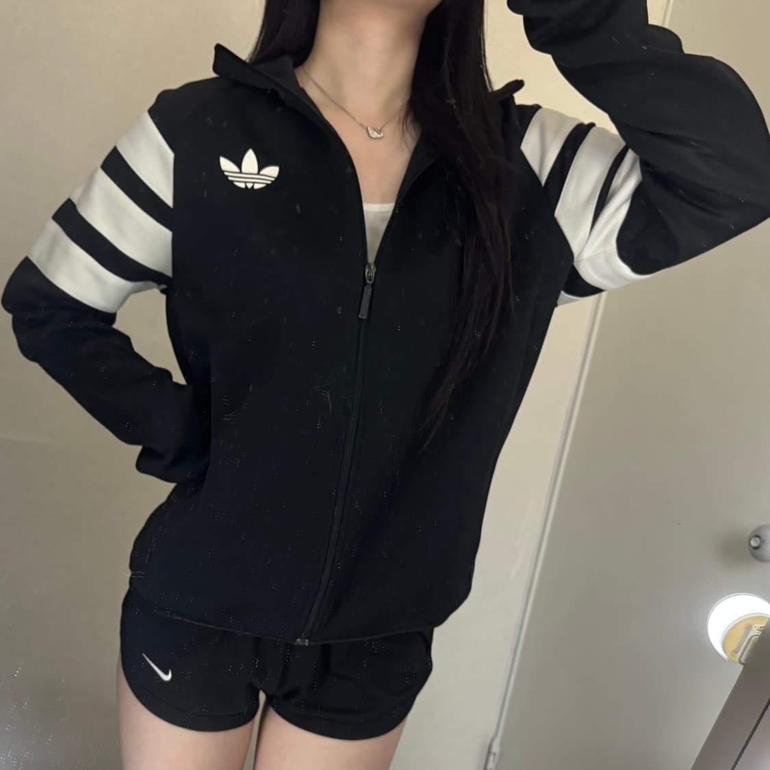 아디다스 구파이어버드 삼선배색 블랙 트랙탑 져지 🤍🖤 상품이미지2