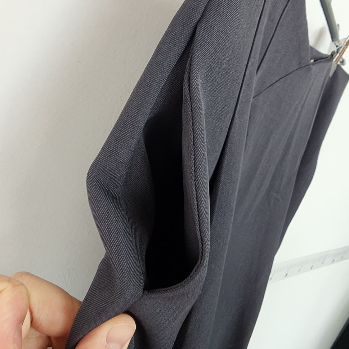 그레이 고급 와이드 슬랙스 팬츠 상품이미지3