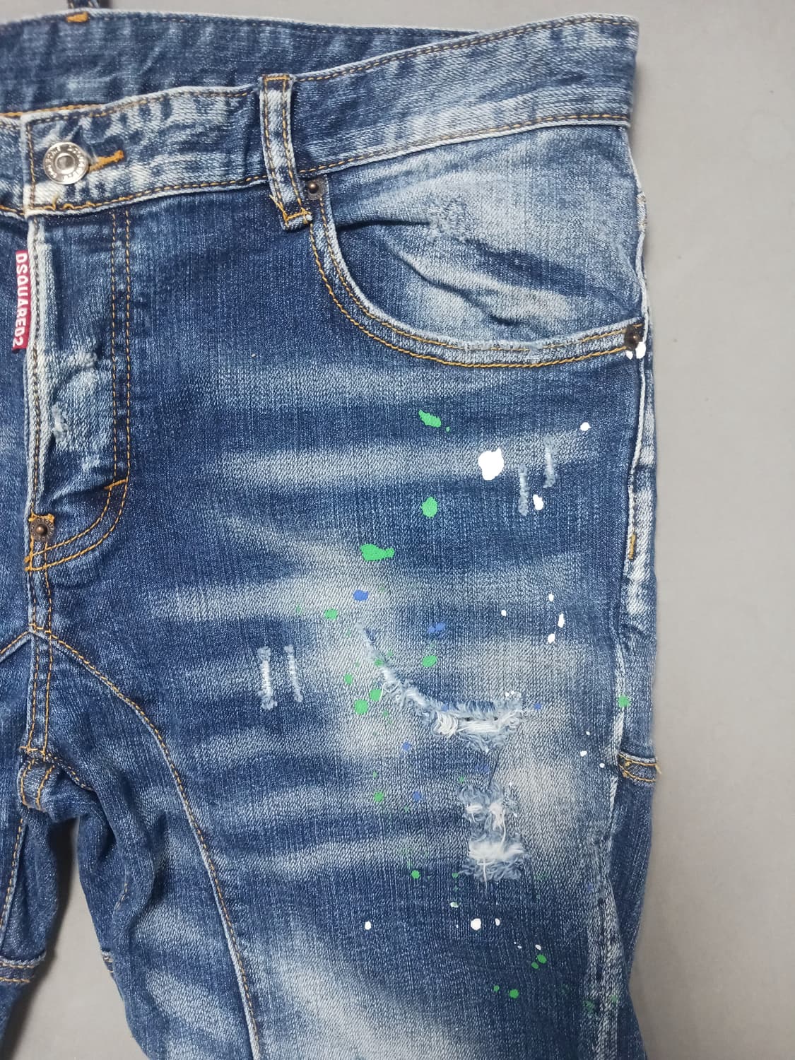 [50] 디스퀘어드2 멀티페인트 스팟 타이디바이커진 청바지 34 35 상품이미지4