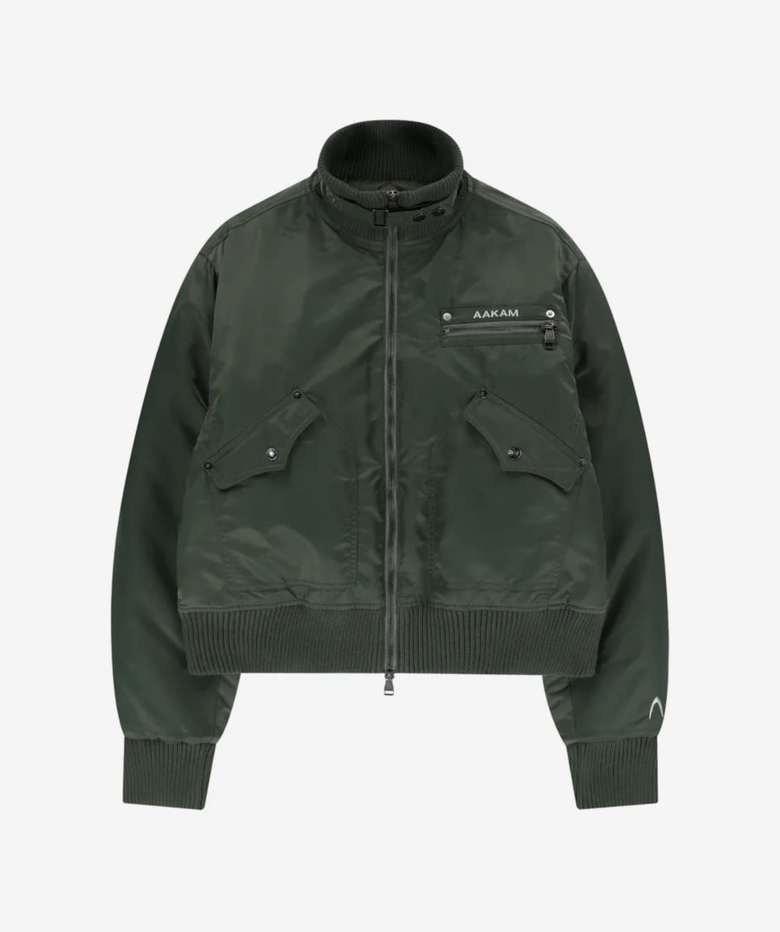 High-Neck Bomber Jacket (Khaki) 상품이미지2