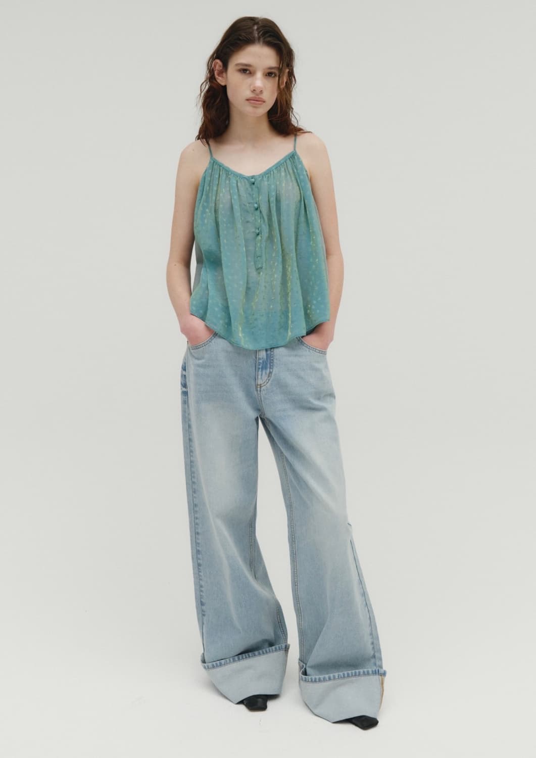솔티페블 뷔스티에 TWO TONE JACQUARD TOP 상품이미지1