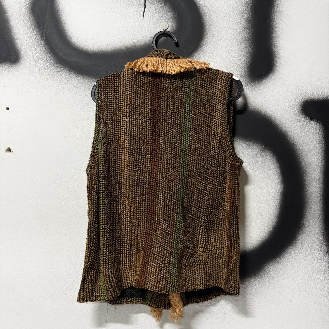 VTG 빈티지 웨스턴 그런지 프린지 디테일 스트라이프 베스트 상품이미지2