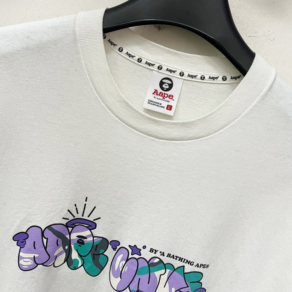 AAPE 에이프 NOW UNION 그래픽 반팔티 L 상품이미지4