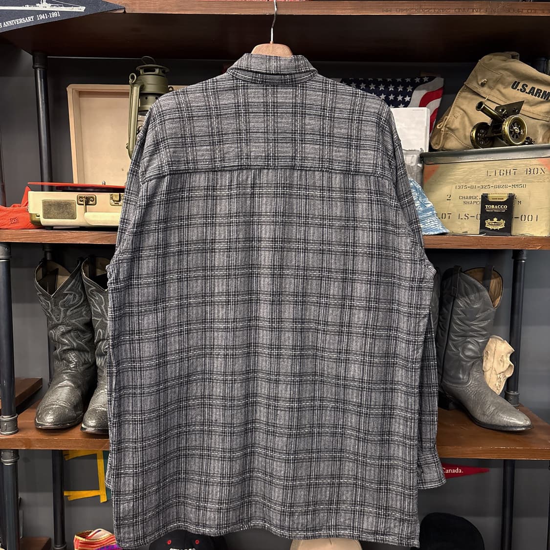 90s 리바이스 드라이 굿즈 헤비코튼 플란넬 워크셔츠 N880 상품이미지2