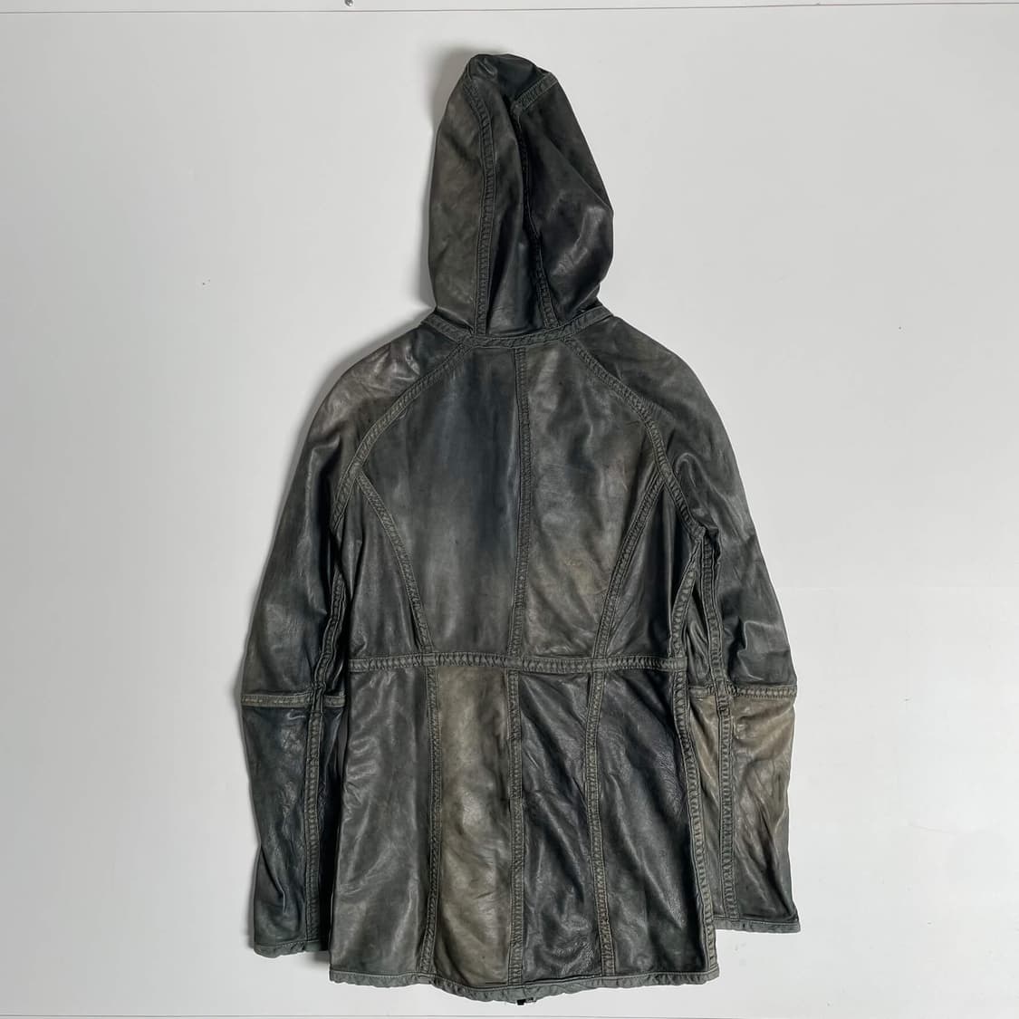 Christian peau 레더 블럭 집업 후드 상품이미지7