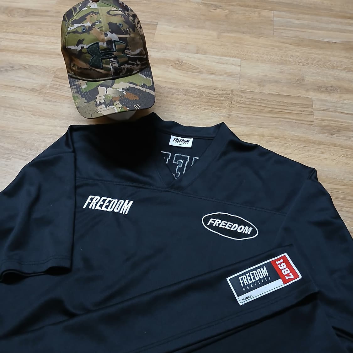 freedom 프리덤 논매쉬 럭비 져지 반팔 2xl 상품이미지2
