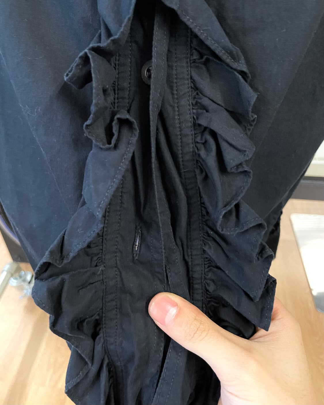 [42] 모스키노 진스 프릴 셔츠 블랙 상품이미지6