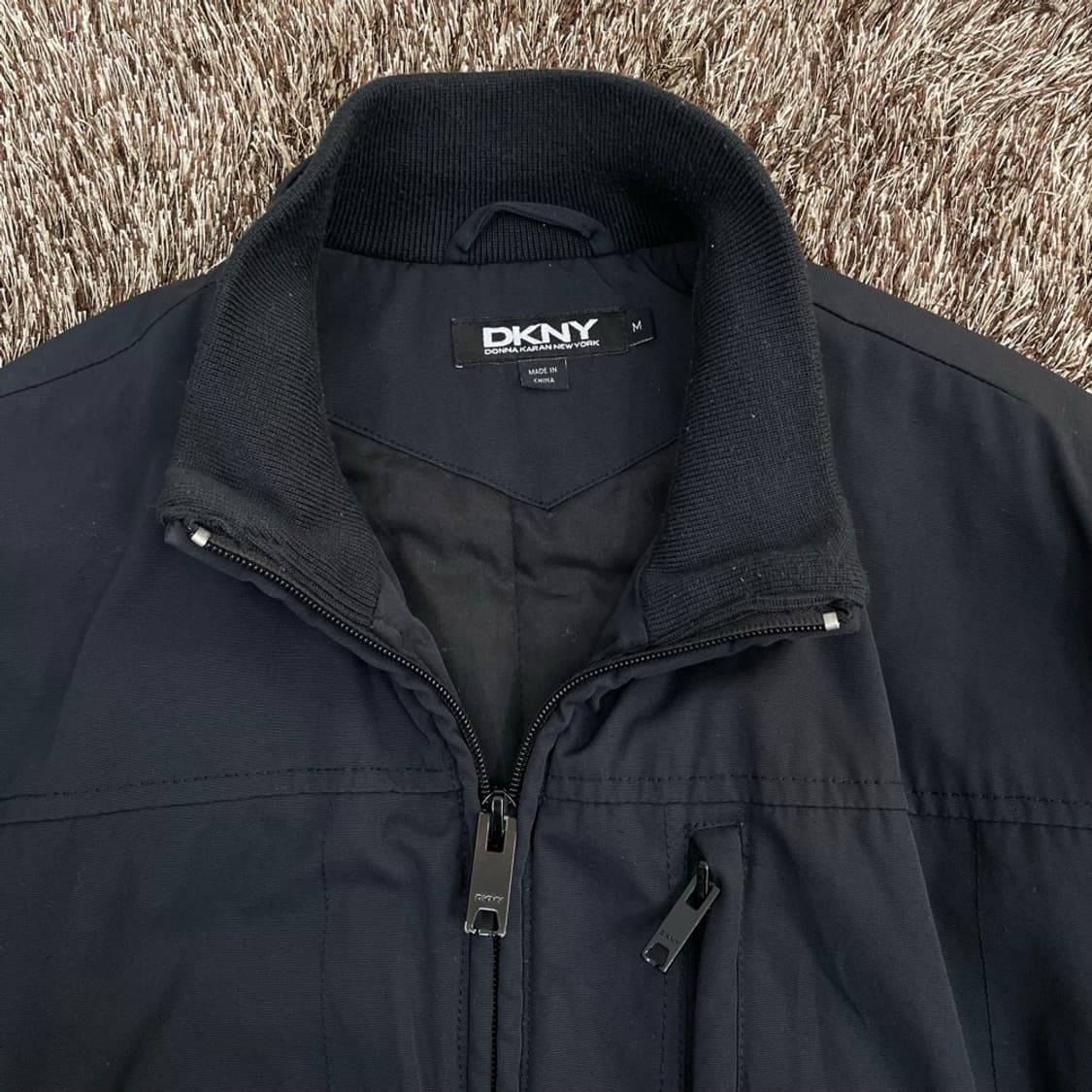 디케이엔와이 DKNY 블랙 하이넥 집업 점퍼 M (100) 상품이미지2