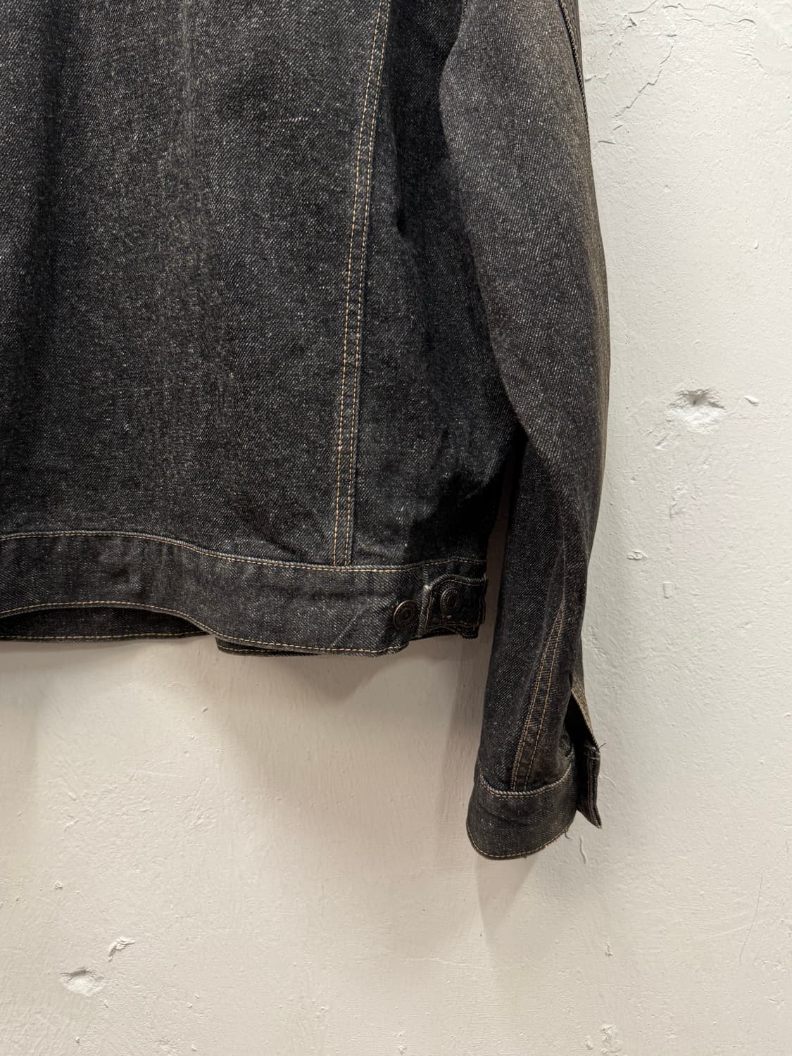 M) EDWIN Classic Black Denim Trucker Jac 상품이미지5